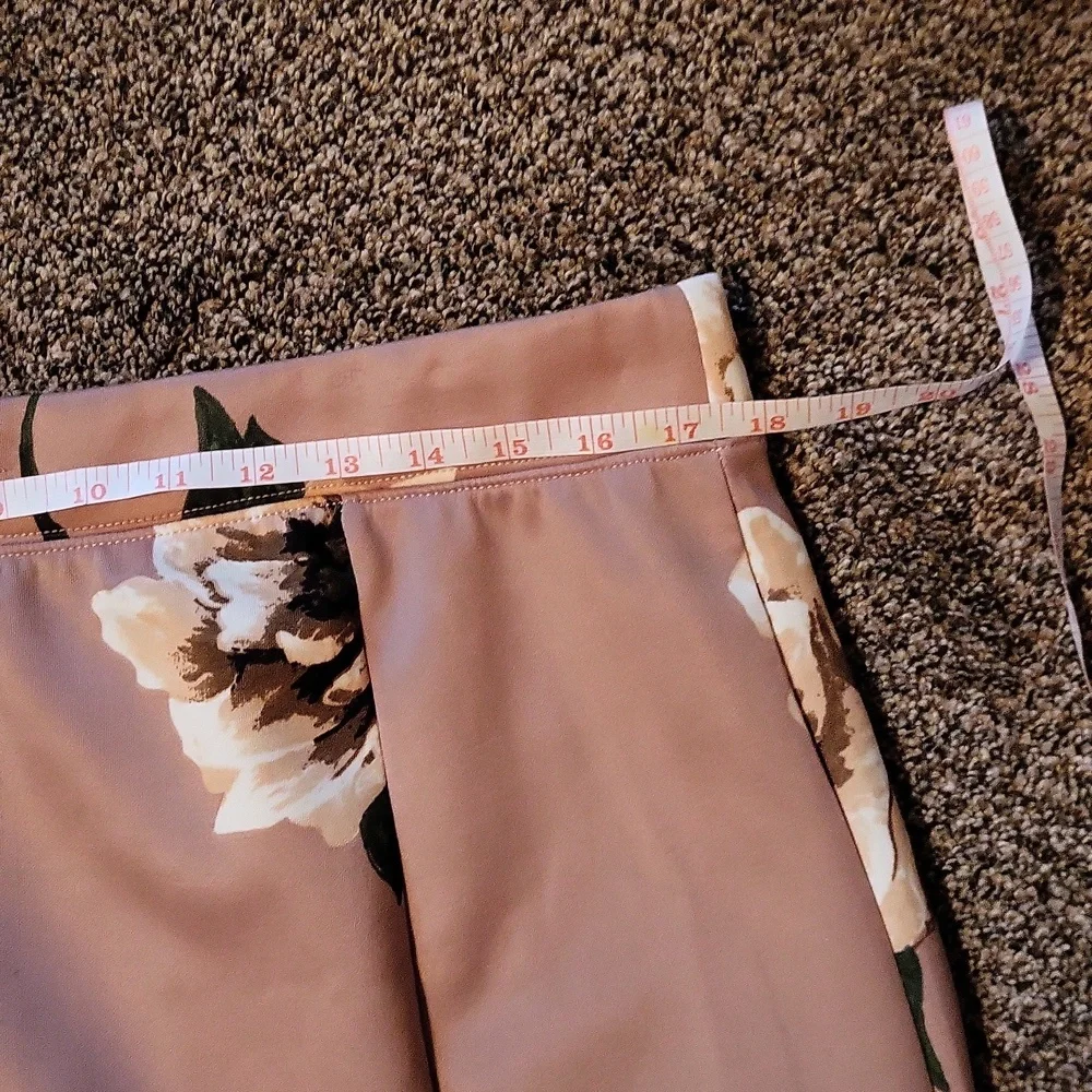 EUC Haute Monde Pink/Brown/Green Floral Skirt size 2XL - Picture 5 of 7